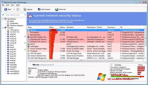 Screenshot Security Task Manager para Windows 7