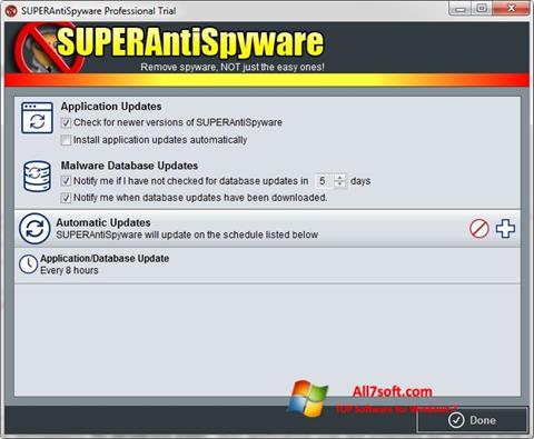 Screenshot SUPERAntiSpyware para Windows 7