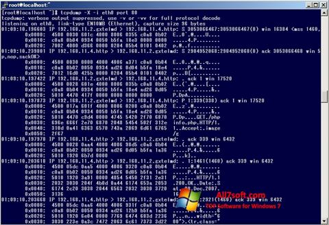 Screenshot TCPDUMP para Windows 7