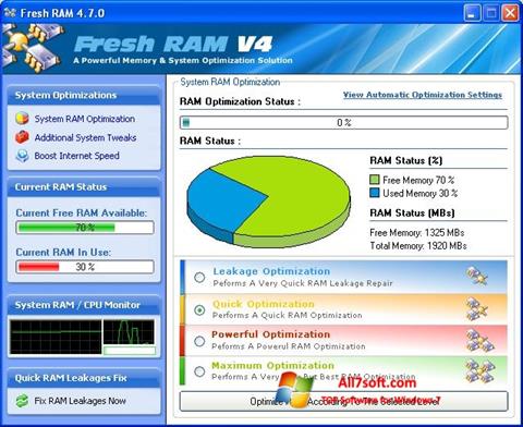 Screenshot Fresh RAM para Windows 7