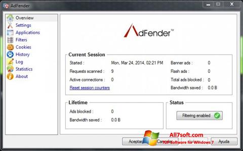 Screenshot AdFender para Windows 7