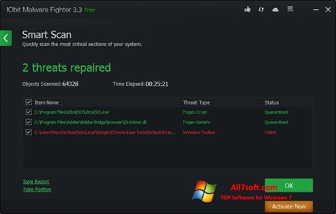 Screenshot IObit Malware Fighter para Windows 7