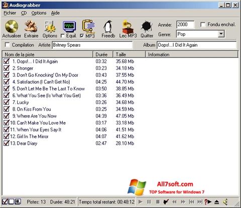 Screenshot Audiograbber para Windows 7