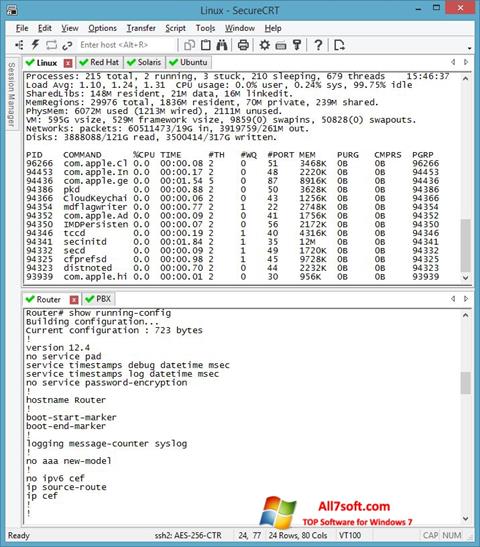 Screenshot SecureCRT para Windows 7