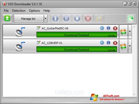 Screenshot VSO Downloader para Windows 7