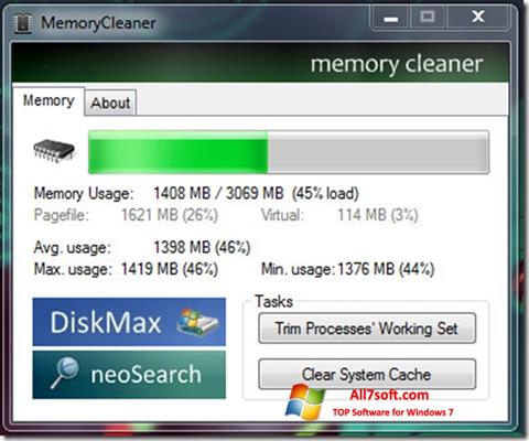 Screenshot Memory Cleaner para Windows 7