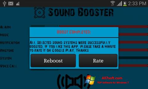 Screenshot Sound Booster para Windows 7