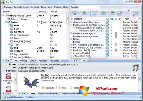 Screenshot The Bat! para Windows 7
