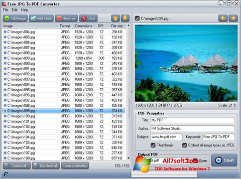 Screenshot Image To PDF Converter para Windows 7
