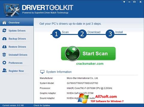 Screenshot Driver Toolkit para Windows 7