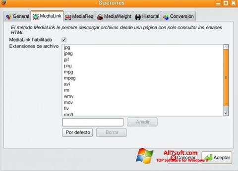 Screenshot Video DownloadHelper para Windows 7