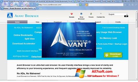 Screenshot Avant Browser para Windows 7
