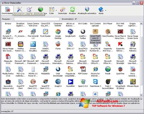 Screenshot Revo Uninstaller para Windows 7
