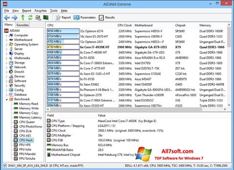 Screenshot AIDA32 para Windows 7