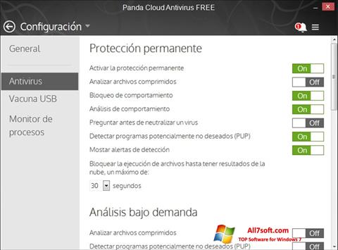 Screenshot Panda Cloud para Windows 7