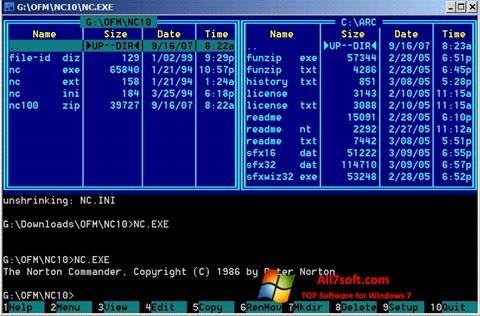 Screenshot Norton Commander para Windows 7