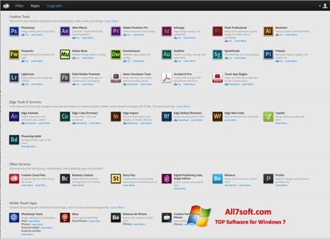Screenshot Adobe Creative Cloud para Windows 7