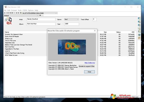 Screenshot CDex para Windows 7