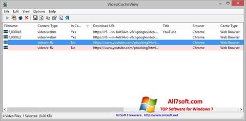 Screenshot VideoCacheView para Windows 7