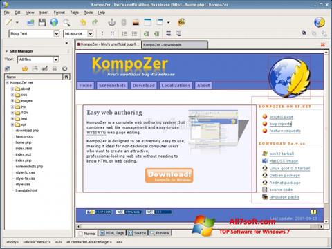 Screenshot KompoZer para Windows 7