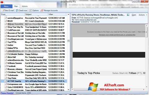 Screenshot Gmail Notifier para Windows 7