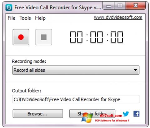 Screenshot Free Video Call Recorder for Skype para Windows 7