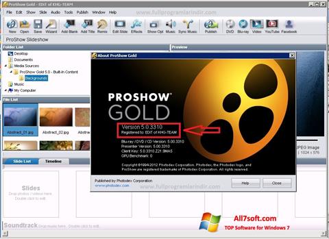 Screenshot ProShow Gold para Windows 7