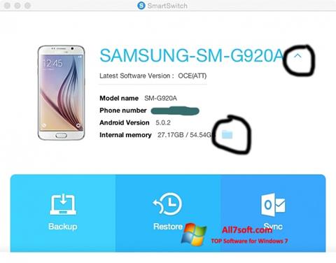 Screenshot Samsung Smart Switch para Windows 7