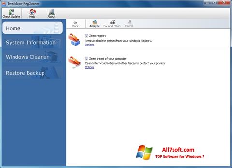 Screenshot TweakNow RegCleaner para Windows 7