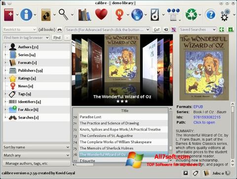 Screenshot Calibre para Windows 7