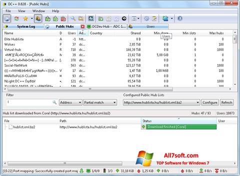 Screenshot DC++ para Windows 7