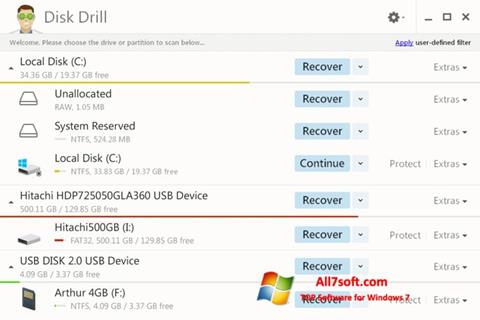 Screenshot Disk Drill para Windows 7