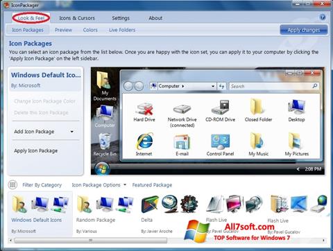 Screenshot IconPackager para Windows 7