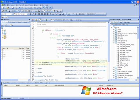 Screenshot phpDesigner para Windows 7