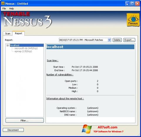 Screenshot Nessus para Windows 7