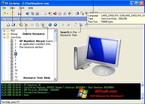Screenshot PE Explorer para Windows 7
