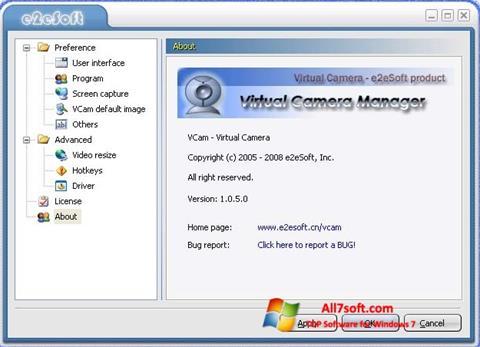 Screenshot VCam para Windows 7