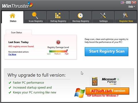 Screenshot WinThruster para Windows 7