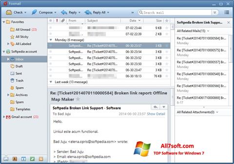 Screenshot FoxMail para Windows 7