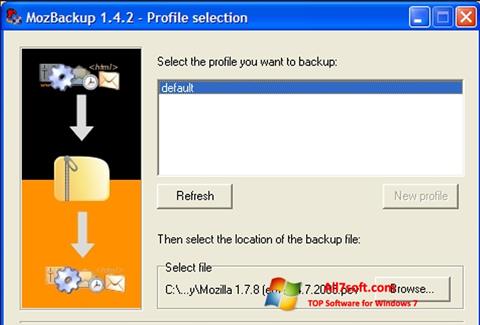 Screenshot MozBackup para Windows 7
