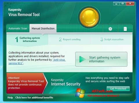 Screenshot Kaspersky Virus Removal Tool para Windows 7