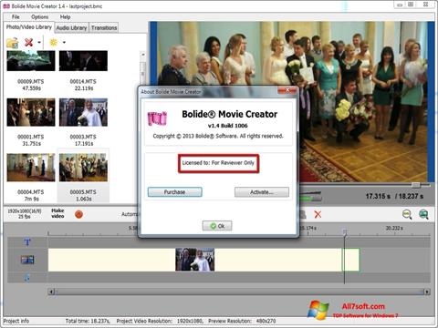 Screenshot Bolide Movie Creator para Windows 7