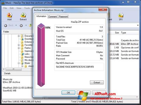 Screenshot HaoZip para Windows 7