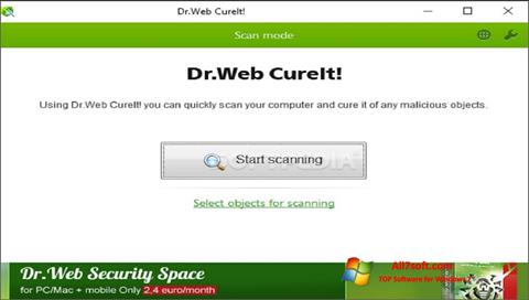Screenshot Dr.Web CureIt para Windows 7