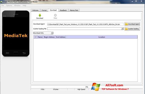 Screenshot FlashTool para Windows 7