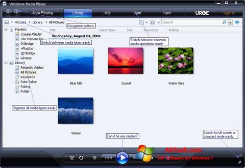 Screenshot Media Player para Windows 7