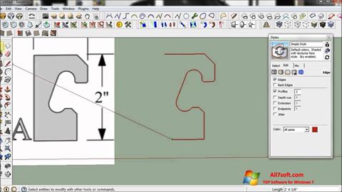 Screenshot SketchUp para Windows 7