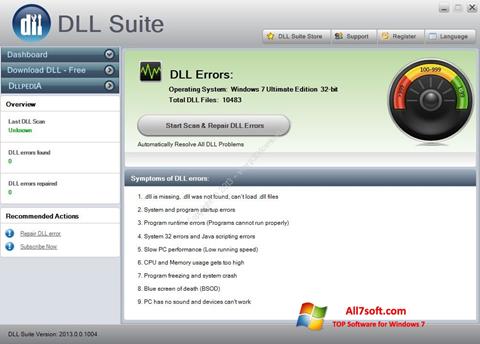 Screenshot DLL Suite para Windows 7