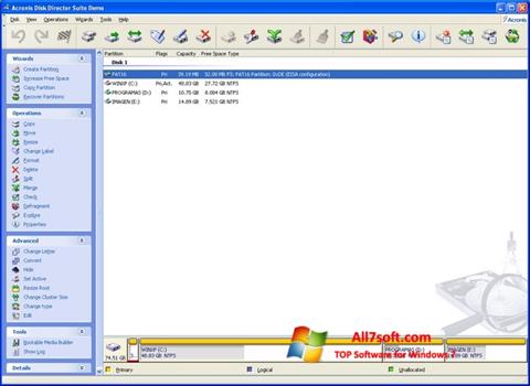 Screenshot Acronis Partition Magic para Windows 7
