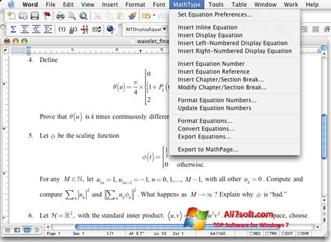 Screenshot MathType para Windows 7